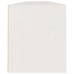 Armario de pared 2 uds madera maciza de pino blanco 100x30x35cm