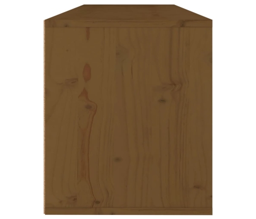 vidaXL Armario de pared madera maciza de pino marrón miel 100x30x35 cm