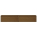 vidaXL Armario de pared 2 uds madera de pino marrón miel 100x30x35 cm