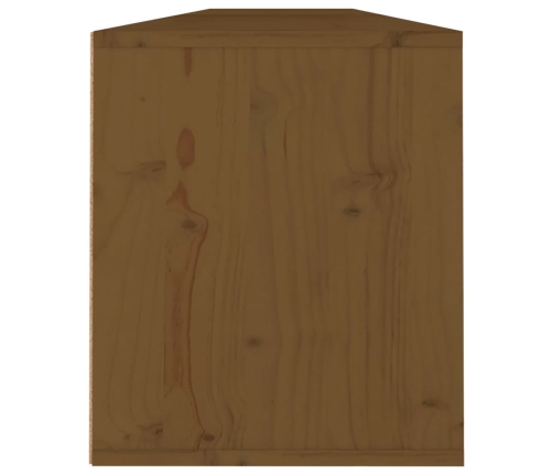 vidaXL Armario de pared 2 uds madera de pino marrón miel 100x30x35 cm