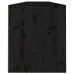 Armario de pared 2 uds madera maciza de pino negro 100x30x35 cm