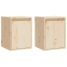 Armario de pared 2 uds madera maciza de pino 30x30x40 cm