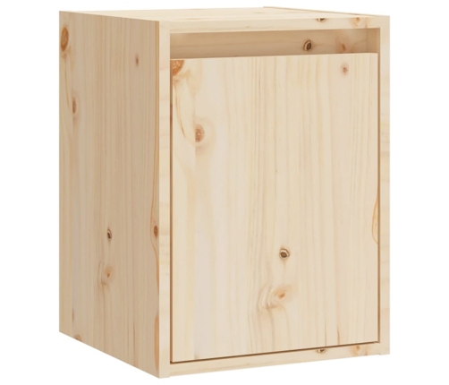 Armario de pared 2 uds madera maciza de pino 30x30x40 cm