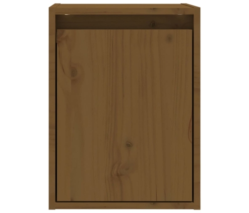 Armario de pared madera maciza de pino marrón miel 30x30x40 cm