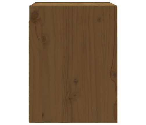 Armario de pared madera maciza de pino marrón miel 30x30x40 cm