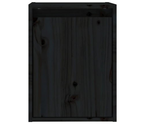 Armario de pared de madera maciza de pino negro 30x30x40 cm