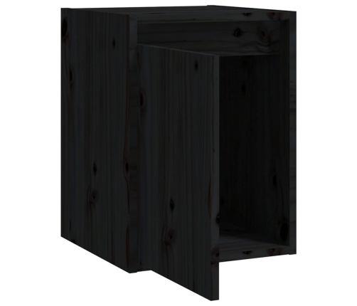 Armario de pared de madera maciza de pino negro 30x30x40 cm