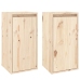 Armario de pared 2 uds madera maciza de pino 30x30x60 cm