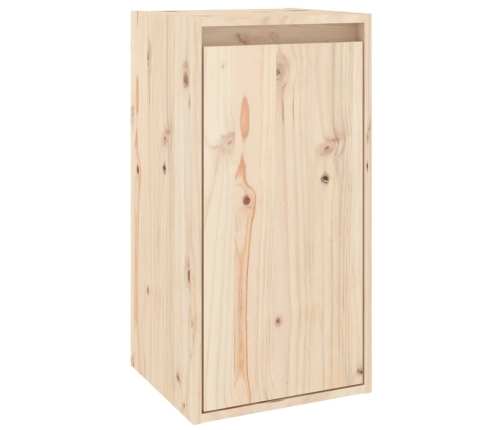 Armario de pared 2 uds madera maciza de pino 30x30x60 cm