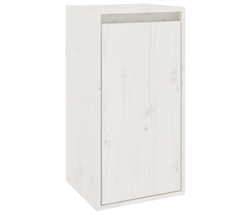 Armario de pared 2 uds madera maciza de pino blanco 30x30x60 cm