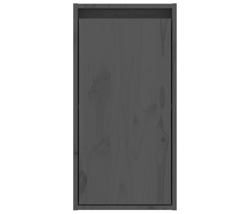 vidaXL Armario de pared de madera maciza de pino gris 30x30x60 cm