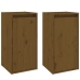 vidaXL Armario de pared 2 uds madera de pino marrón miel 30x30x60 cm