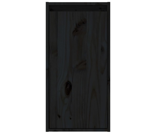 Armario de pared de madera maciza de pino negro 30x30x60 cm