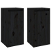 vidaXL Armarios de pared 2 uds madera maciza de pino negro 30x30x60 cm