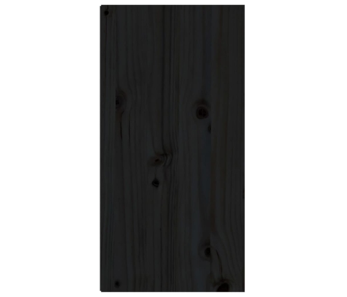 vidaXL Armarios de pared 2 uds madera maciza de pino negro 30x30x60 cm