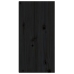 vidaXL Armarios de pared 2 uds madera maciza de pino negro 30x30x60 cm