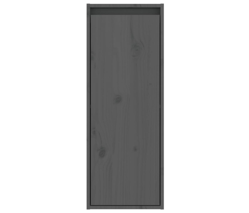 vidaXL Armario de pared de madera maciza de pino gris 30x30x80 cm