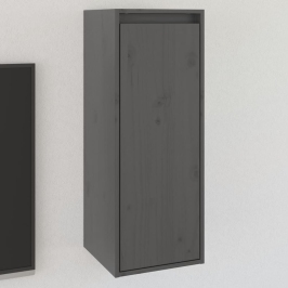 Armario de pared de madera maciza de pino gris 30x30x80 cm
