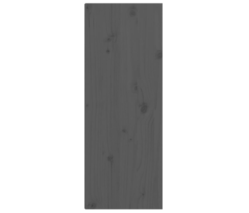 Armarios de pared 2 uds madera maciza de pino gris 30x30x80 cm