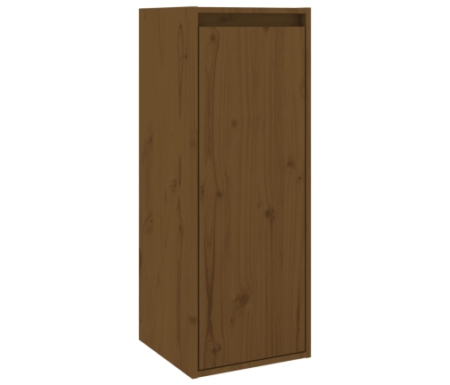 vidaXL Armario de pared madera maciza de pino marrón miel 30x30x80 cm