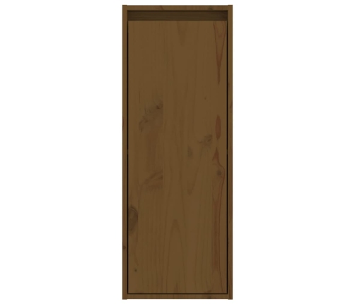 Armario de pared 2 uds madera de pino marrón miel 30x30x80 cm