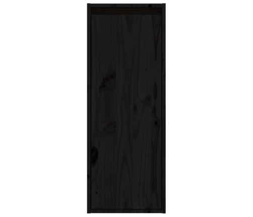 vidaXL Armario de pared de madera maciza de pino negro 30x30x80 cm