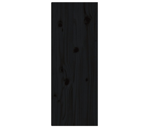 Armarios de pared 2 uds madera maciza de pino negro 30x30x80 cm