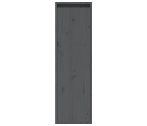 Armarios de pared 2 uds madera maciza pino gris 30x30x100 cm