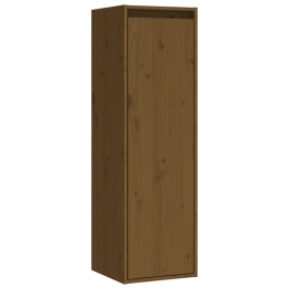Armario de pared madera maciza de pino marrón miel 30x30x100 cm