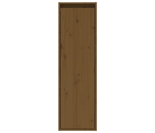 Armario de pared madera maciza de pino marrón miel 30x30x100 cm