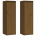 Armarios de pared 2 uds madera de pino marrón miel 30x30x100 cm