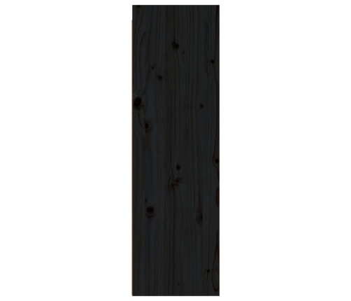 vidaXL Armarios de pared 2 uds madera maciza pino negro 30x30x100 cm