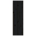 vidaXL Armarios de pared 2 uds madera maciza pino negro 30x30x100 cm