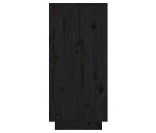 Aparador de madera maciza de pino negro 60x34x75 cm