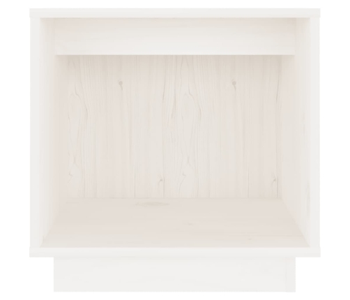 Mesitas de noche 2 uds madera maciza de pino blanco 40x30x40 cm