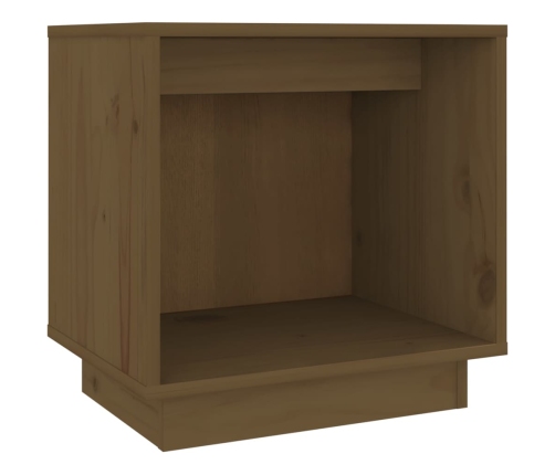 vidaXL Mesita de noche de madera maciza de pino marrón miel 40x30x40cm