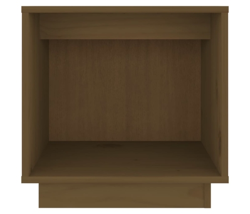 vidaXL Mesita de noche de madera maciza de pino marrón miel 40x30x40cm