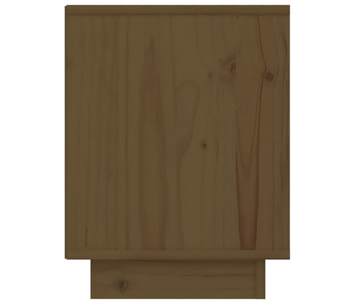 vidaXL Mesita de noche de madera maciza de pino marrón miel 40x30x40cm