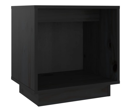 Mesita de noche de madera maciza de pino negro 40x30x40 cm