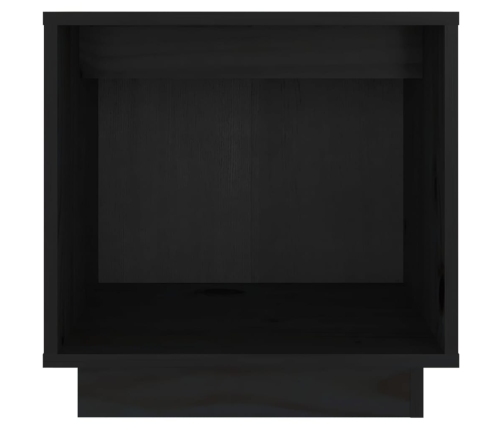 Mesita de noche de madera maciza de pino negro 40x30x40 cm