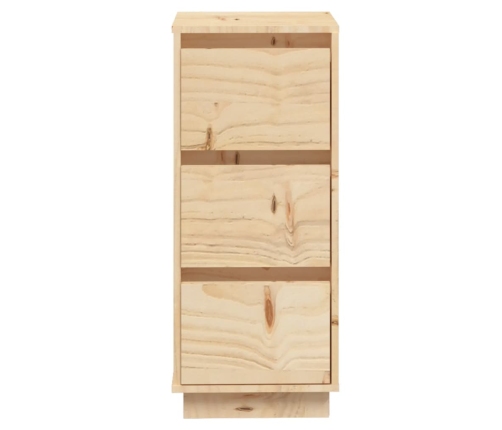 Aparador 2 uds madera maciza de pino 32x34x75 cm