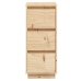 Aparador 2 uds madera maciza de pino 32x34x75 cm