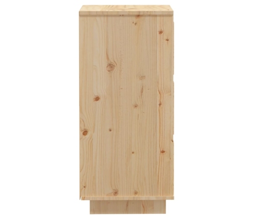 Aparador 2 uds madera maciza de pino 32x34x75 cm