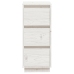 Aparador 2 uds madera maciza de pino blanco 32x34x75 cm