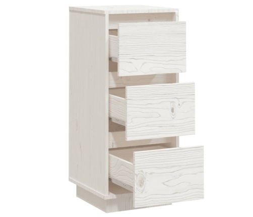 Aparador 2 uds madera maciza de pino blanco 32x34x75 cm