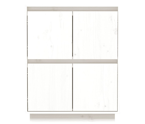 Aparador de madera maciza de pino blanco 60x34x75 cm