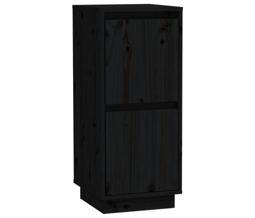 Aparador 2 uds madera maciza de pino negro 31,5x34x75 cm