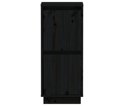 Aparador 2 uds madera maciza de pino negro 31,5x34x75 cm