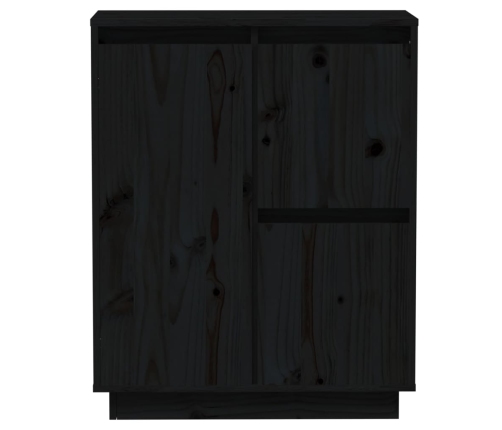 Aparador de madera maciza de pino negro 60x34x75 cm