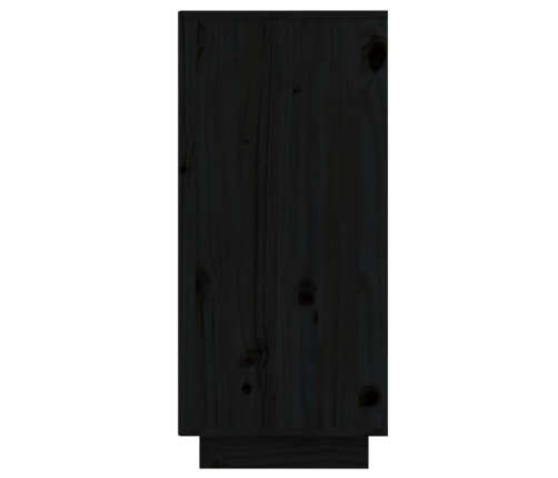 Aparador de madera maciza de pino negro 60x34x75 cm